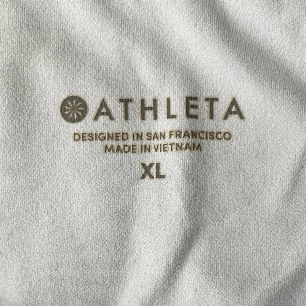 Athleta Womens Leggings Salutation Colorblock Asymmetrical Gray Ivory Size XL - Picture 10 of 14